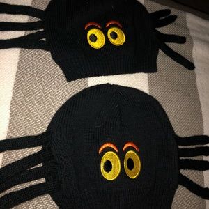 Two twin baby 6-12mo spider Halloween hats